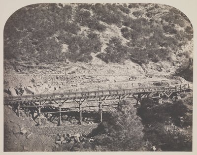 Eisenbahnbrücke, Kap Horn, Mariposa County von Carleton E. Watkins